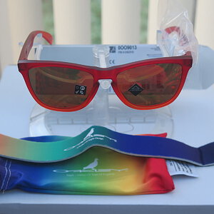 My ROYGBIV Staple Red-Yellow / Fade Frogskins Prizm Ruby Iridium