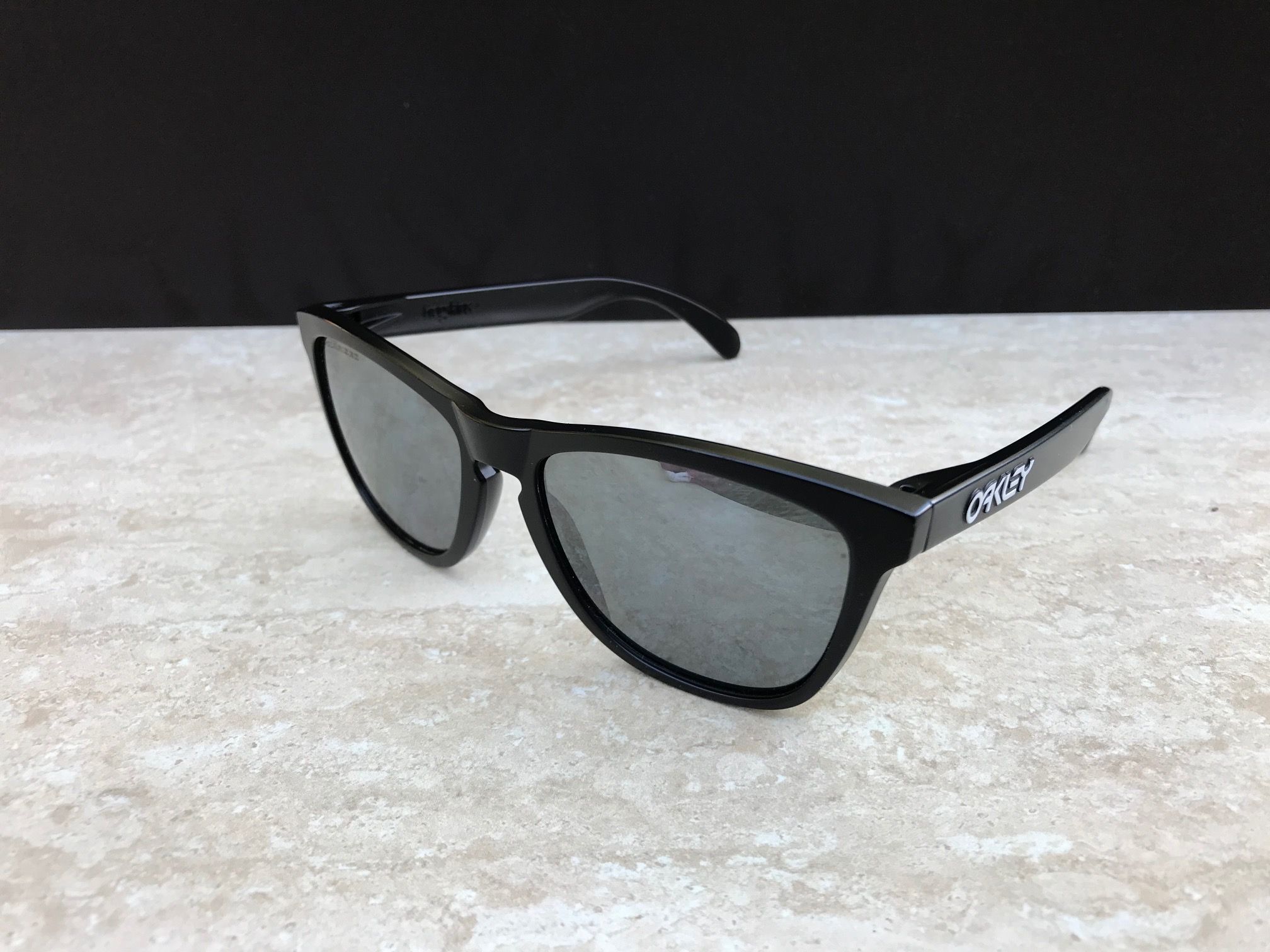 Frogskins Matte Black w/Black Iridium Polarized