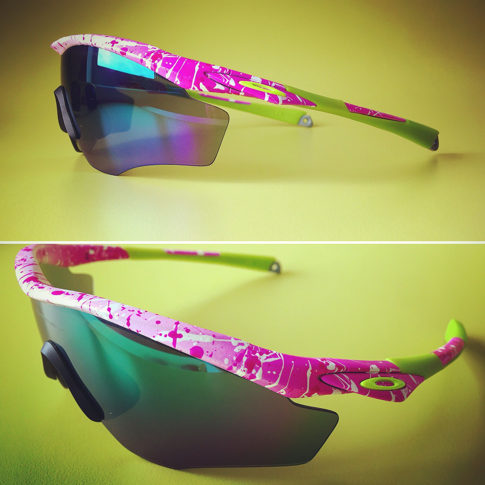 Hot Pink Splatter & Retina Burn M2 Frame with Jade