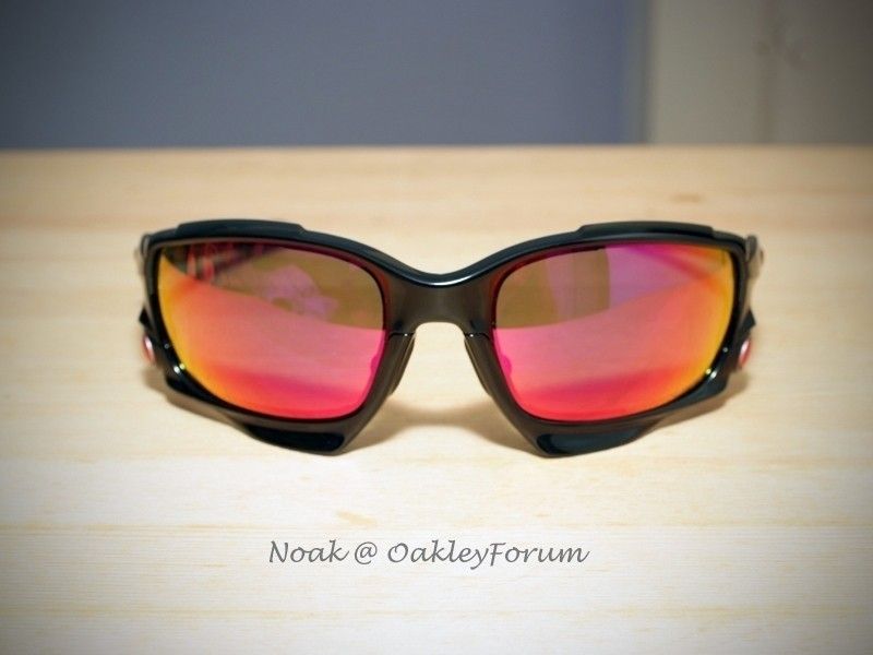 Jawbones - Polished Black + Polarised Positive Red Iridium