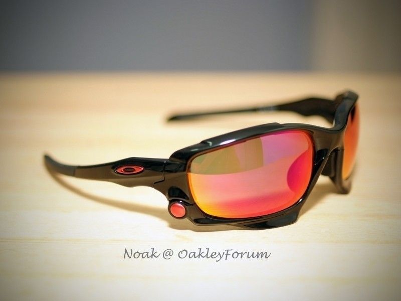 Jawbones - Polished Black + Polarised Positive Red Iridium