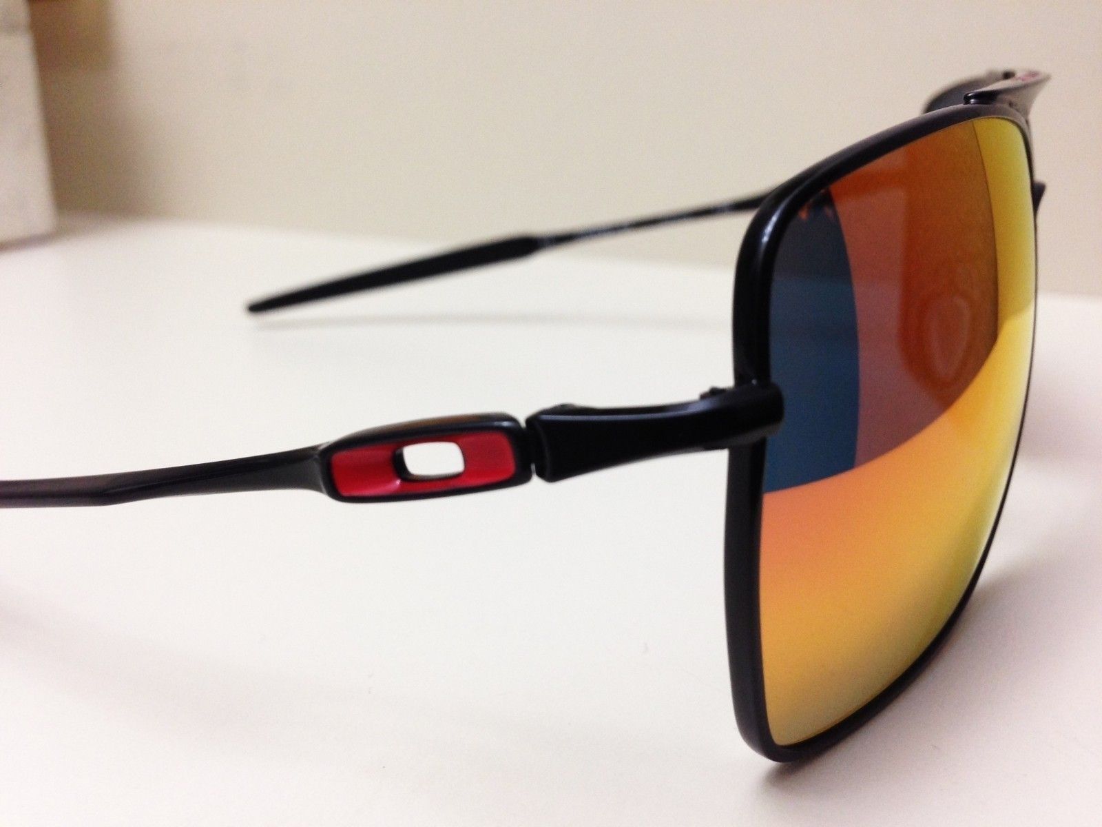 OAKLEY DEVIATION / POLISHED BLACK - RUBY IRIDIUM LENSES