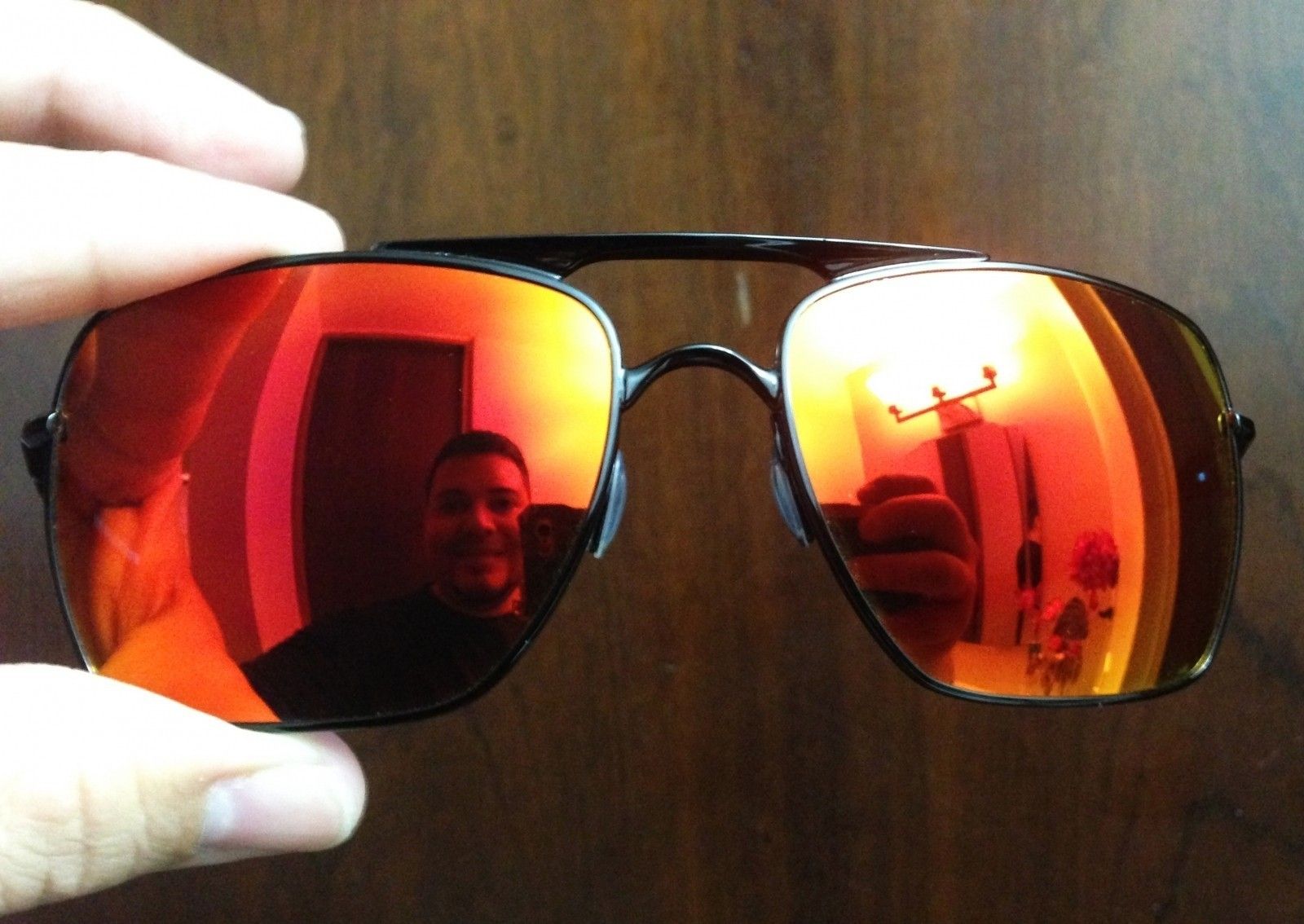 OAKLEY DEVIATION / POLISHED BLACK - RUBY IRIDIUM LENSES