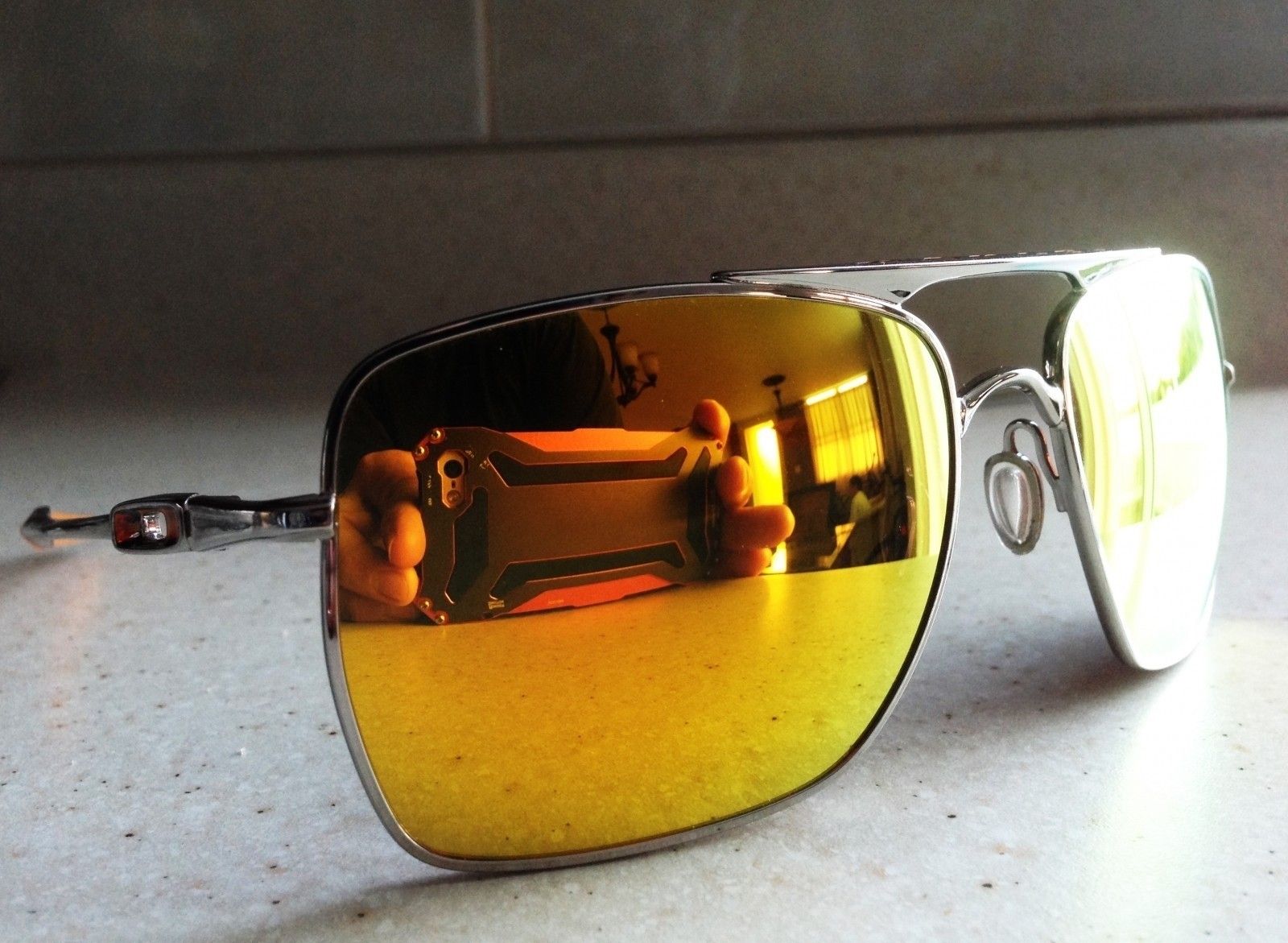OAKLEY DEVIATION / POLISHED - FIRE IRIDIUM LENSES