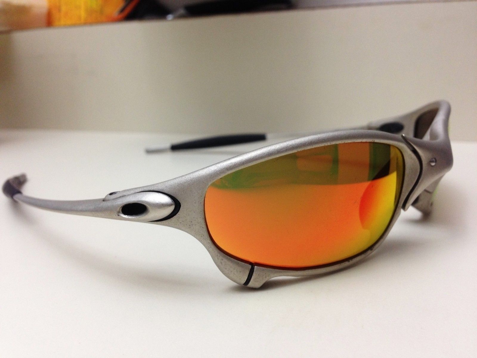 OAKLEY JULIET 1ST GEN / PLASMA - FIRE IRIDIUM LENSES - Front/Left View