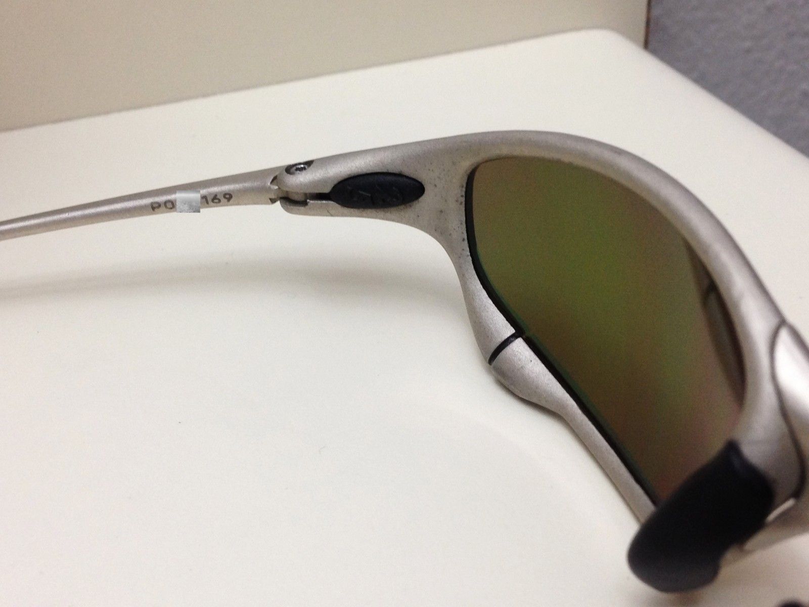 OAKLEY JULIET 1ST GEN / PLASMA - FIRE IRIDIUM LENSES - Rear Lens View