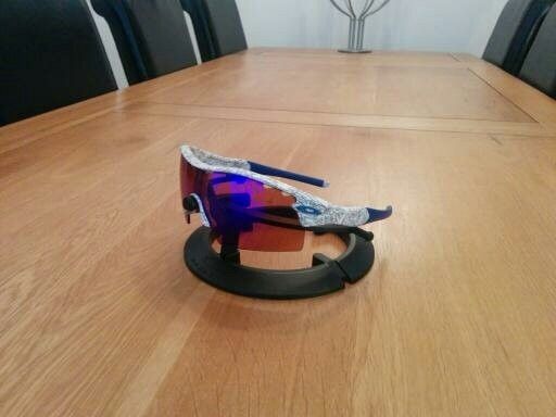 White Text XL straight arm with Blue iridium